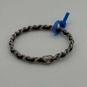 Stylish Silver and Black Bracelet